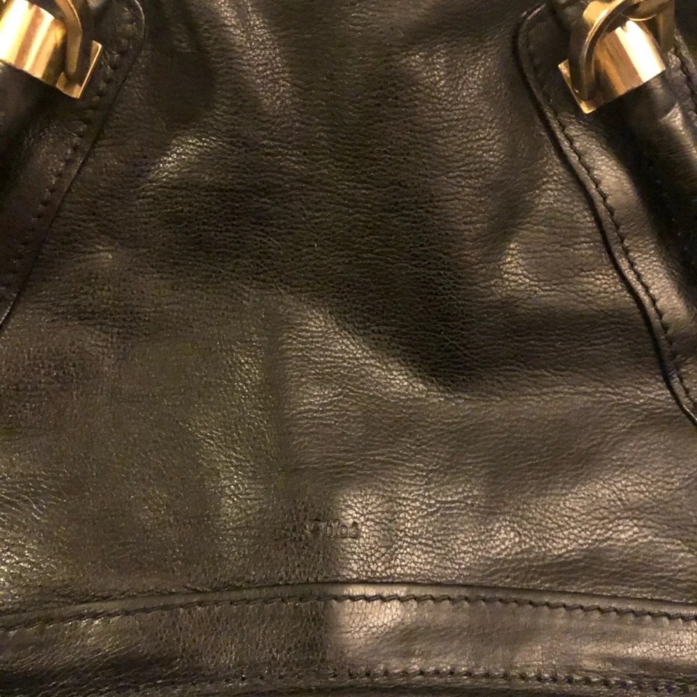 Chloe Black Shoulder Bag with Gold Accents - Picture 3 of 5